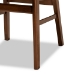 Baxton Studio Euclid Mid-Century Modern Grey Fabric Upholstered and Walnut Brown Finished Wood 5-Piece Dining Set - BSORH369C-Grey/Walnut-5PC Dining Set