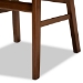 Baxton Studio Euclid Mid-Century Modern Sand Fabric Upholstered and Walnut Brown Finished Wood 2-Piece Dining Chair Set - BSORH369C-Sand/Walnut Flat Seat-DC-2PK