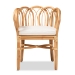 bali & pari Melody Modern and Contemporary Natural Finished Rattan Dining Chair - BSOMelody-Natural-DC