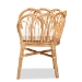 bali & pari Melody Modern and Contemporary Natural Finished Rattan Dining Chair - BSOMelody-Natural-DC