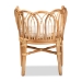bali & pari Melody Modern and Contemporary Natural Finished Rattan Dining Chair - BSOMelody-Natural-DC