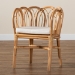 bali & pari Melody Modern and Contemporary Natural Finished Rattan Dining Chair - BSOMelody-Natural-DC