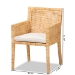 bali & pari Karis Modern and Contemporary Natural Finished Wood and Rattan Dining Chair - BSOKaris-Natural-DC