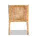 bali & pari Karis Modern and Contemporary Natural Finished Wood and Rattan Dining Chair - BSOKaris-Natural-DC