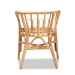 bali & pari Luxio Modern and Contemporary Natural Finished Rattan Dining Chair - BSOLuxio-Natural-DC