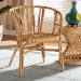 bali & pari Luxio Modern and Contemporary Natural Finished Rattan Dining Chair - BSOLuxio-Natural-DC