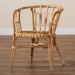 bali & pari Luxio Modern and Contemporary Natural Finished Rattan Dining Chair - BSOLuxio-Natural-DC