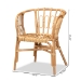 bali & pari Luxio Modern and Contemporary Natural Finished Rattan Dining Chair - BSOLuxio-Natural-DC