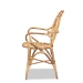 bali & pari Sheraton Modern and Contemporary Natural Finished Rattan Dining Chair - BSOSheraton-Natural-DC