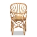 bali & pari Sheraton Modern and Contemporary Natural Finished Rattan Dining Chair - BSOSheraton-Natural-DC