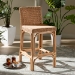 bali & pari Athena Modern and Contemporary Natural Finished Rattan Counter Stool - BSOAthena-Natural-CS