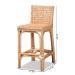 bali & pari Athena Modern and Contemporary Natural Finished Rattan Counter Stool - BSOAthena-Natural-CS