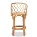 bali & pari Diana Modern and Contemporary Natural Finished Rattan Counter Stool - BSODiana-Natural-CS