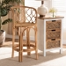 bali & pari Diana Modern and Contemporary Natural Finished Rattan Counter Stool - BSODiana-Natural-CS