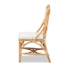bali & pari Sonia Modern and Contemporary Natural Finished Rattan Dining Chair - BSOSonia-Natural-DC No Arm