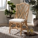 bali & pari Sonia Modern and Contemporary Natural Finished Rattan Dining Chair - BSOSonia-Natural-DC No Arm
