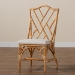 bali & pari Sonia Modern and Contemporary Natural Finished Rattan Dining Chair - BSOSonia-Natural-DC No Arm