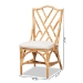 bali & pari Sonia Modern and Contemporary Natural Finished Rattan Dining Chair - BSOSonia-Natural-DC No Arm