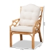 bali & pari Sonia Modern and Contemporary Natural Finished Rattan Armchair - BSOSonia-Natural-CC Arm