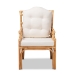 bali & pari Sonia Modern and Contemporary Natural Finished Rattan Armchair - BSOSonia-Natural-CC Arm