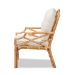 bali & pari Sonia Modern and Contemporary Natural Finished Rattan Armchair - BSOSonia-Natural-CC Arm