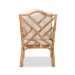 bali & pari Sonia Modern and Contemporary Natural Finished Rattan Armchair - BSOSonia-Natural-CC Arm