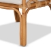 bali & pari Sonia Modern and Contemporary Natural Finished Rattan Armchair - BSOSonia-Natural-CC Arm