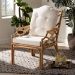 bali & pari Sonia Modern and Contemporary Natural Finished Rattan Armchair - BSOSonia-Natural-CC Arm
