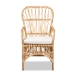 bali & pari Aya Modern and Contemporary Natural Finished Rattan Armchair - BSOAya-Natural-CC