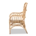 bali & pari Aya Modern and Contemporary Natural Finished Rattan Armchair - BSOAya-Natural-CC