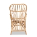 bali & pari Aya Modern and Contemporary Natural Finished Rattan Armchair - BSOAya-Natural-CC