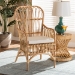bali & pari Aya Modern and Contemporary Natural Finished Rattan Armchair - BSOAya-Natural-CC