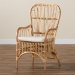 bali & pari Aya Modern and Contemporary Natural Finished Rattan Armchair - BSOAya-Natural-CC