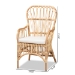 bali & pari Aya Modern and Contemporary Natural Finished Rattan Armchair - BSOAya-Natural-CC
