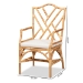 bali & pari Delta Modern and Contemporary Natural Finished Rattan Dining Chair - BSODelta-Natural-DC