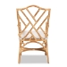 bali & pari Delta Modern and Contemporary Natural Finished Rattan Dining Chair - BSODelta-Natural-DC