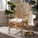 bali & pari Delta Modern and Contemporary Natural Finished Rattan Dining Chair - BSODelta-Natural-DC