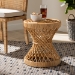 bali & pari Seville Modern and Contemporary Natural Finished Rattan End Table - BSOSeville-Natural-ET