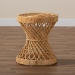 bali & pari Seville Modern and Contemporary Natural Finished Rattan End Table - BSOSeville-Natural-ET