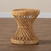bali & pari Seville Modern and Contemporary Natural Finished Rattan End Table - BSOSeville-Natural-ET