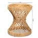 bali & pari Seville Modern and Contemporary Natural Finished Rattan End Table - BSOSeville-Natural-ET