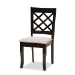 Baxton Studio Verner Modern and Contemporary Grey Fabric Upholstered and Dark Brown Finished Wood  7-Piece Dining Set - BSORH330C-Grey/Dark Brown-7PC Dining Set