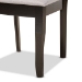 Baxton Studio Verner Modern and Contemporary Grey Fabric Upholstered and Dark Brown Finished Wood  7-Piece Dining Set - BSORH330C-Grey/Dark Brown-7PC Dining Set