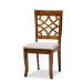 Baxton Studio Mael Modern and Contemporary Grey Fabric Upholstered and Walnut Brown Finished Wood 7-Piece Dining Set - BSORH331C-Grey/Walnut-7PC Dining Set