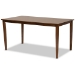 Baxton Studio Mael Modern and Contemporary Grey Fabric Upholstered and Walnut Brown Finished Wood 7-Piece Dining Set - BSORH331C-Grey/Walnut-7PC Dining Set