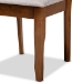Baxton Studio Mael Modern and Contemporary Grey Fabric Upholstered and Walnut Brown Finished Wood 7-Piece Dining Set - BSORH331C-Grey/Walnut-7PC Dining Set