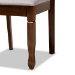 Baxton Studio Lanier Modern and Contemporary Grey Fabric Upholstered and Walnut Brown Finished Wood 7-Piece Dining Set - BSORH318C-Grey/Walnut-7PC Dining Set