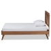 Baxton Studio Michi Modern and Contemporary Ash Walnut Finished Wood Twin Size Bed - BSOMichi-Ash Walnut-Twin