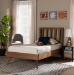 Baxton Studio Michi Modern and Contemporary Ash Walnut Finished Wood Twin Size Bed - BSOMichi-Ash Walnut-Twin