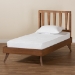 Baxton Studio Michi Modern and Contemporary Ash Walnut Finished Wood Twin Size Bed - BSOMichi-Ash Walnut-Twin